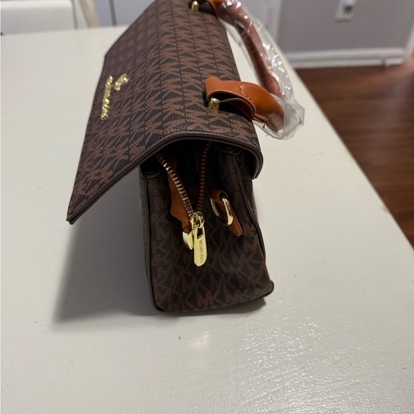 Michael Kors Brown Logo Messenger Bag - Picture 2 of 9